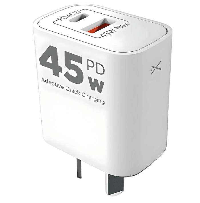 CARGADOR DOBLE TIPO C Y USB BLANCO