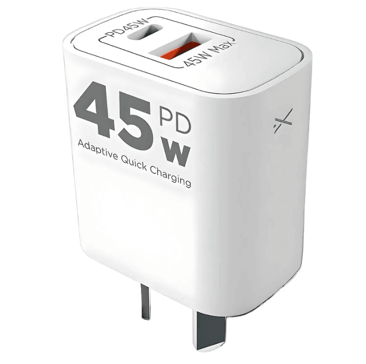 CARGADOR DOBLE TIPO C Y USB BLANCO