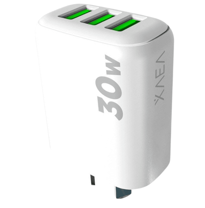 CARGADOR 30w 3USB XAEA BLANCO