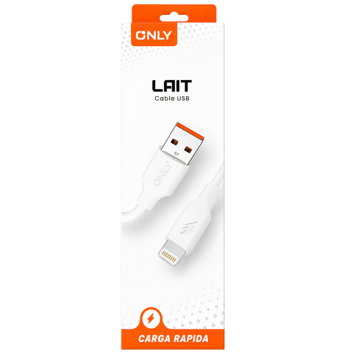 CABLE USB A LIGHTNING LAIT