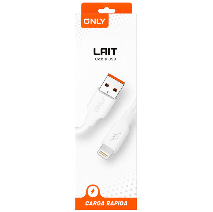 CABLE USB A LIGHTNING LAIT