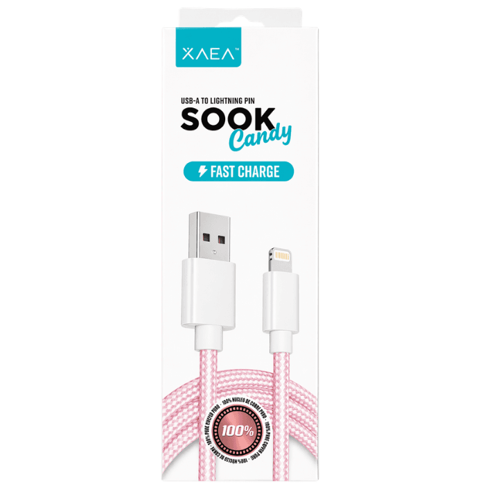 CABLE USB A LIGHTNING CARGA RAPIDA BLANCO