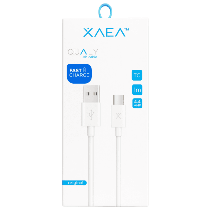 CABLE USB A TIPO C XAEA BLANCO CARGA RAPIDA