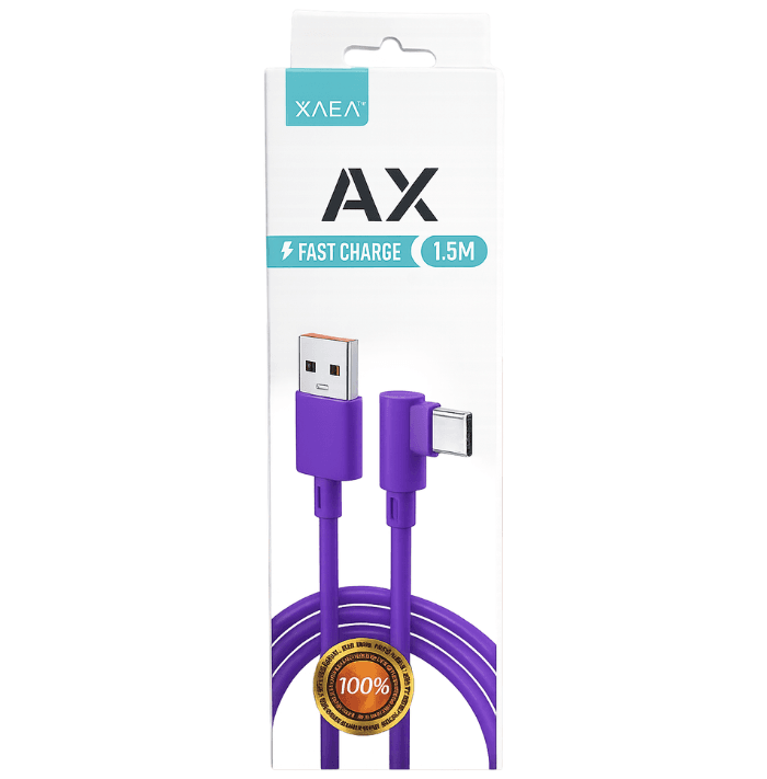 CABLE USB A TIPO C VIOLETA 1.5m