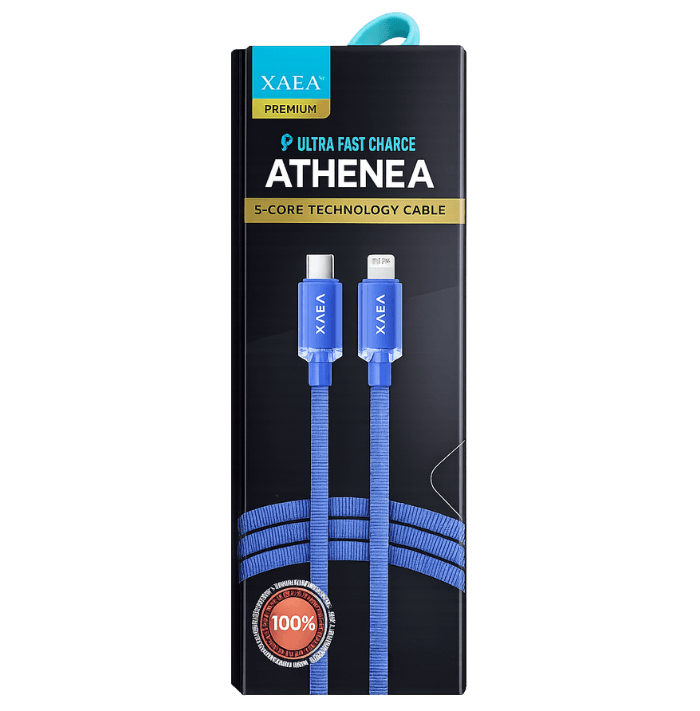 CABLE TIPO C A TIPO C ATHENEA AZUL ULTRA CARGA RAPIDA
