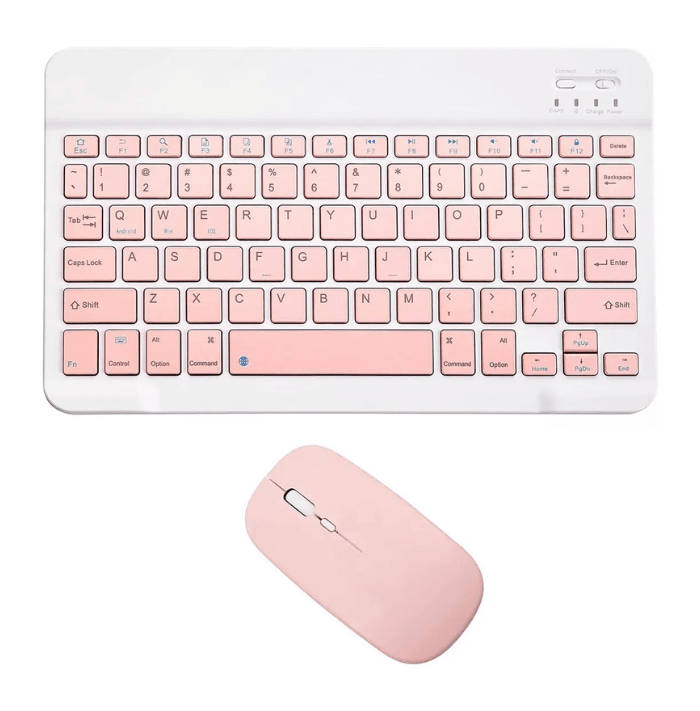Kit Teclado + Mouse Inalambrico Rosa Yelandar