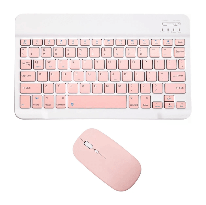Kit Teclado + Mouse Inalambrico Rosa Yelandar