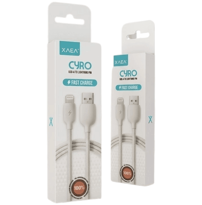 CABLE TIPO USB A LIGHTNING CYRO XAEA CARGA RAPIDA BLANCO